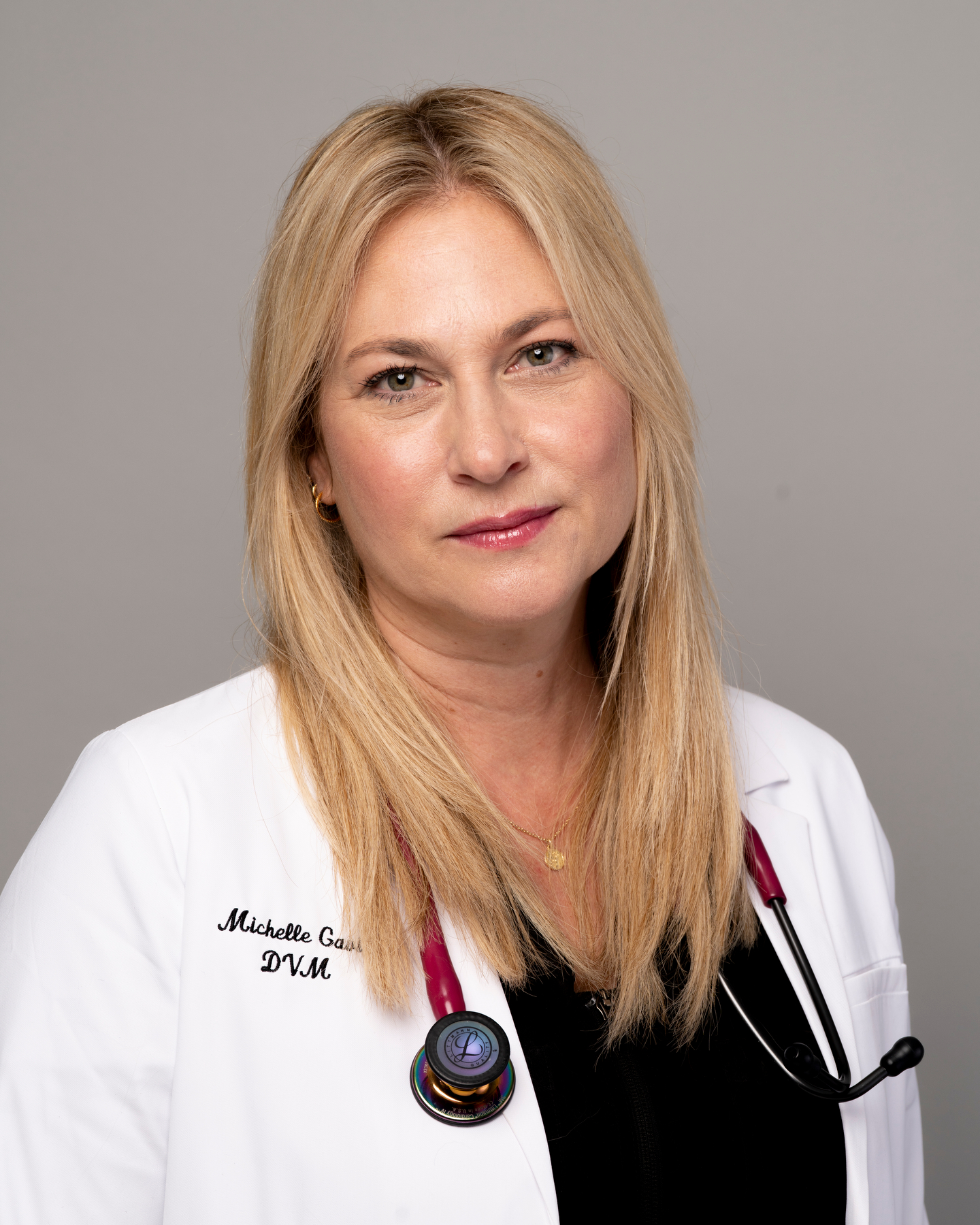 Dr. Caren with stethoscope